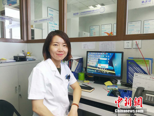 北京大学人民医院临床营养科主管营养师蔡晶晶 记者 张尼 摄 北京大学人民医院临床营养科主管营养师蔡晶晶 记者 张尼 摄
