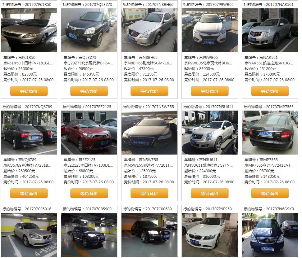 北京2017年第三期京牌车拍卖启动 最低评估价4万 北京2017年第三期京牌车拍卖启动 最低评估价4万